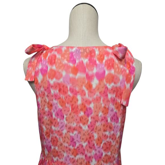 Amanda Uprichard Pruitt Dress in Pink Lacquer‎ Shoulder Tie Accent Size Large - Picture 9 of 9